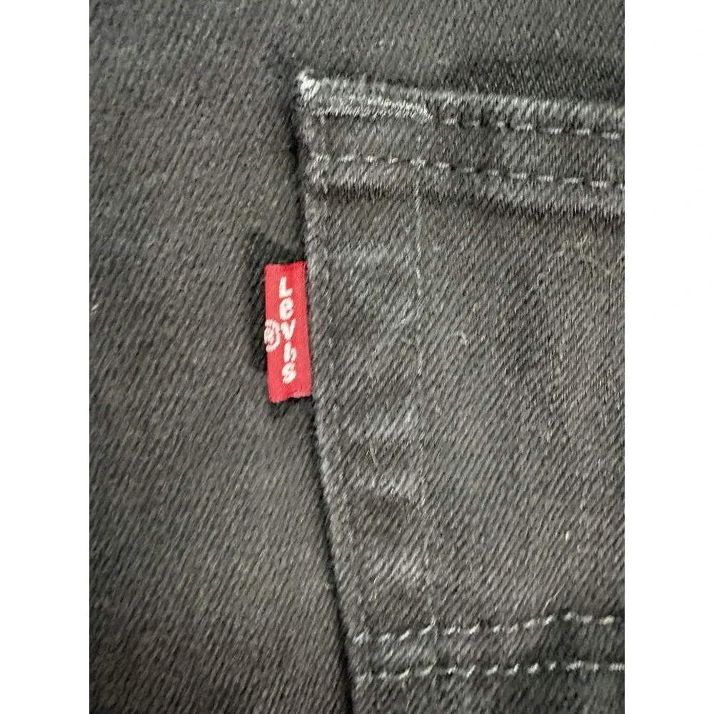 Levis 541 Jeans Men 46x30 Black Straight Leg Mid-Rise Casual